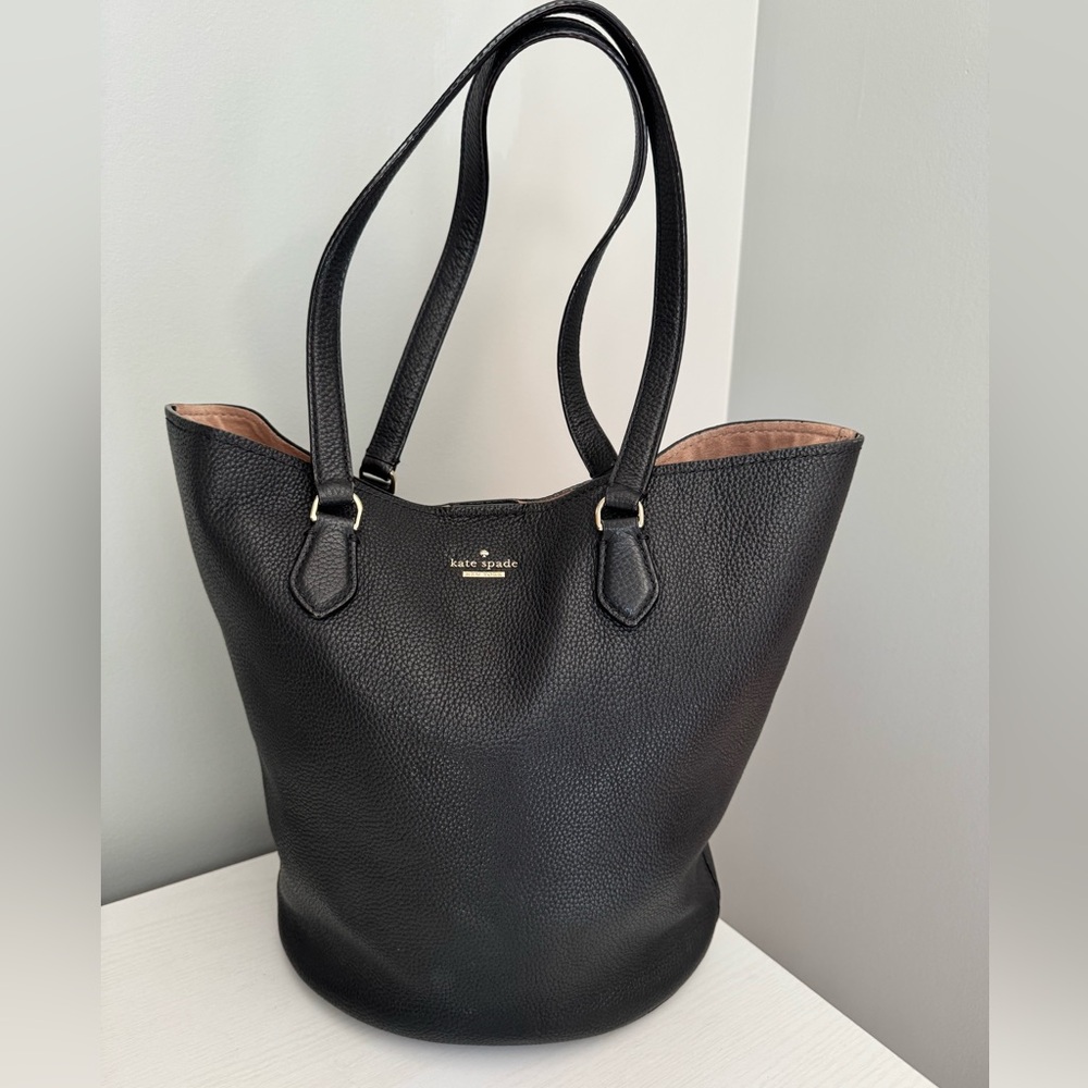 Kate Spade Black Pebbled Leather Tote